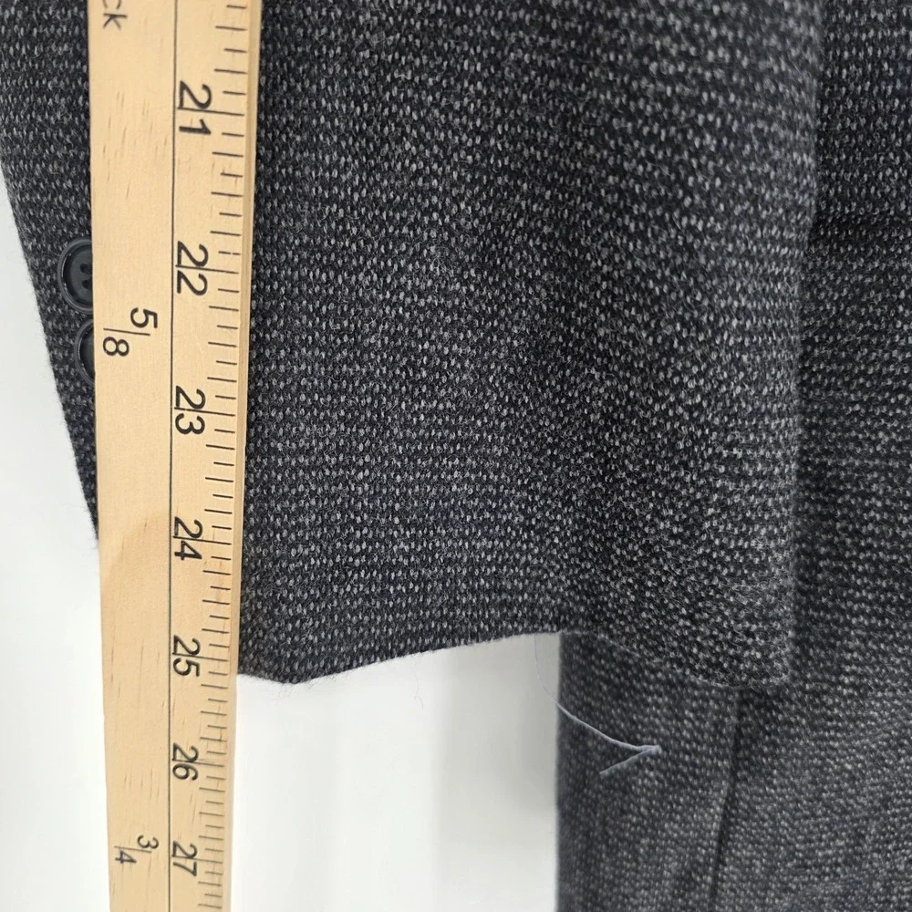 Vintage Etienne Aigner Blazer Men 46R Gray Houndstooth 100% Wool Classic Busines